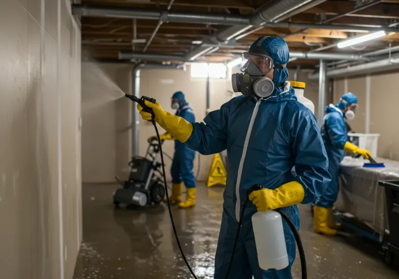 Basement Sanitization and Antimicrobial Treatment process in Salem, IN